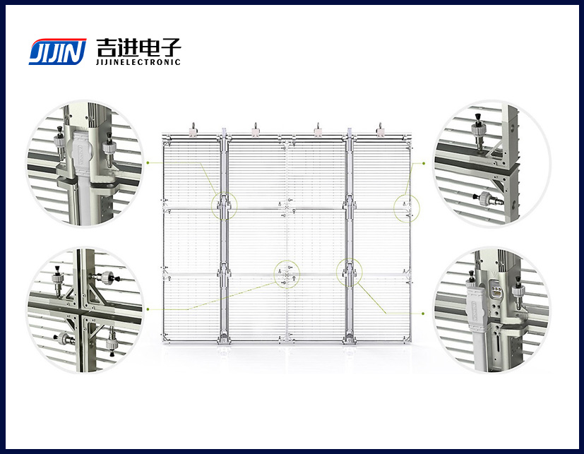吉進電(diàn)子透明LED顯示屏
